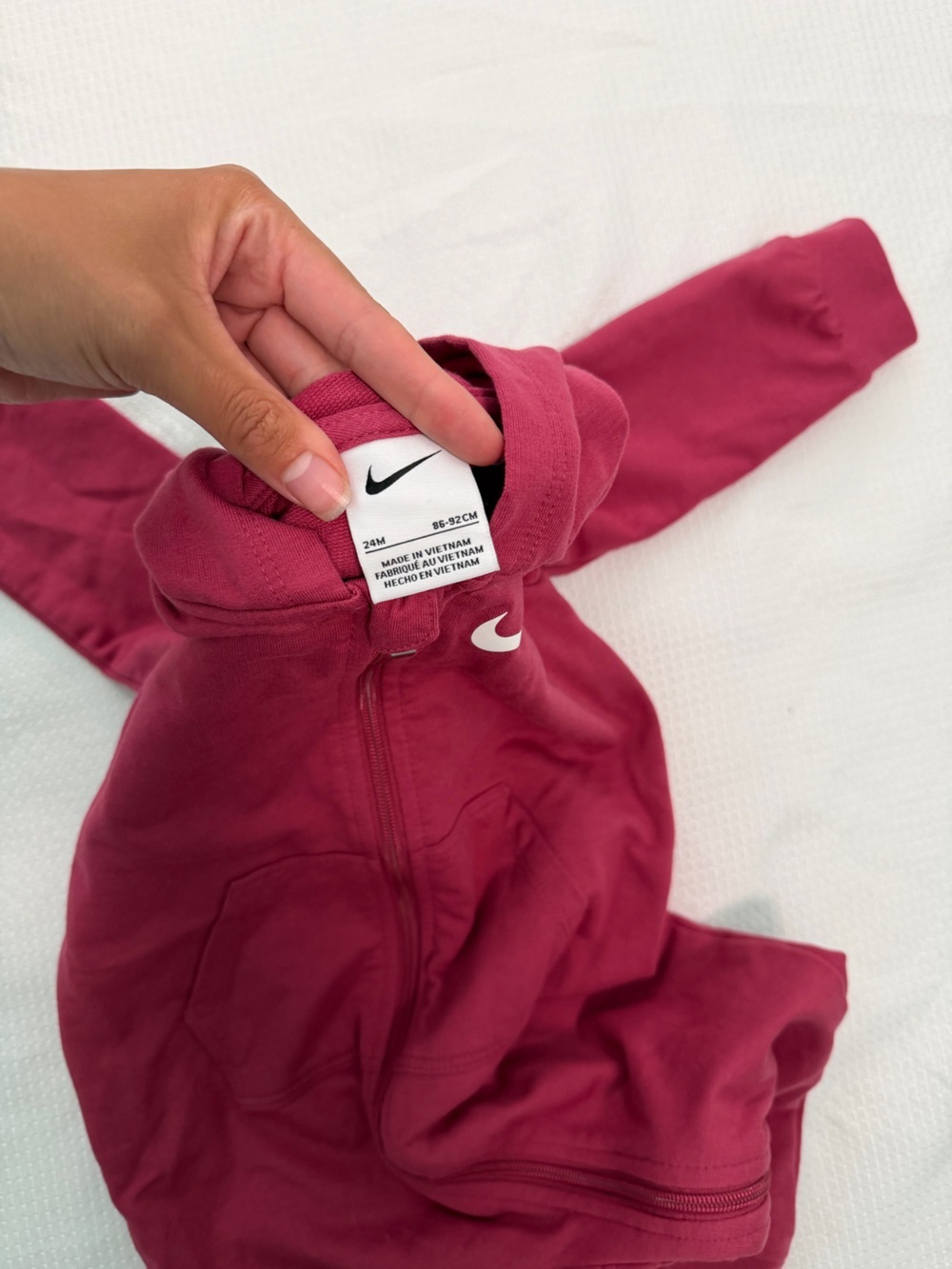 Nike Baby Essentials Hooded Coverall Size 24 Months - Picture 3 of 3